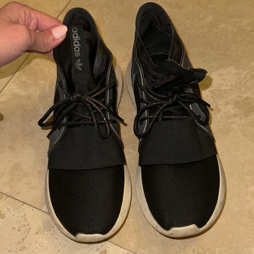 Adidas Black and White Low-Top Sneakers